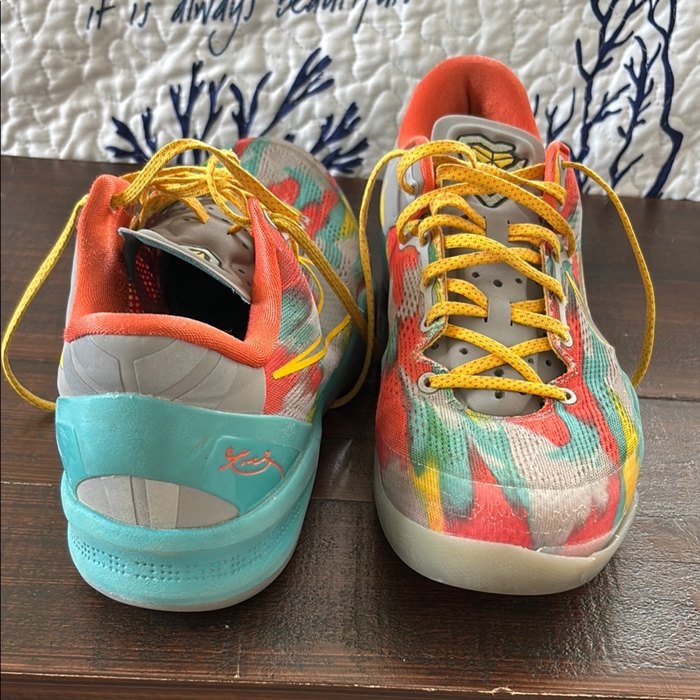Nike Multicolor Athletic Shoes with Yellow Accents-Kobe’s